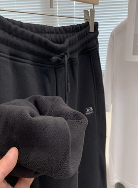 品质在线 odm公司货 复合奥粒绒 加厚保暖冬季刺绣收口休闲卫裤潮