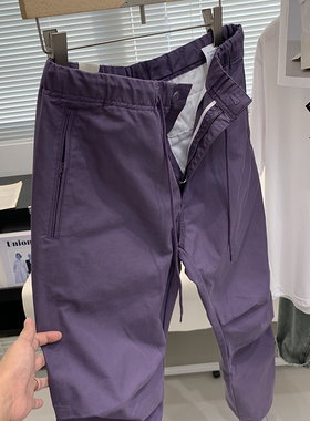 少见紫色调 帅气伞兵裤 odm公司货宽腿廓形可束口宽松休闲裤男 潮