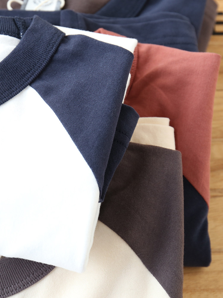 全棉水洗经典美式长袖T恤odm公司