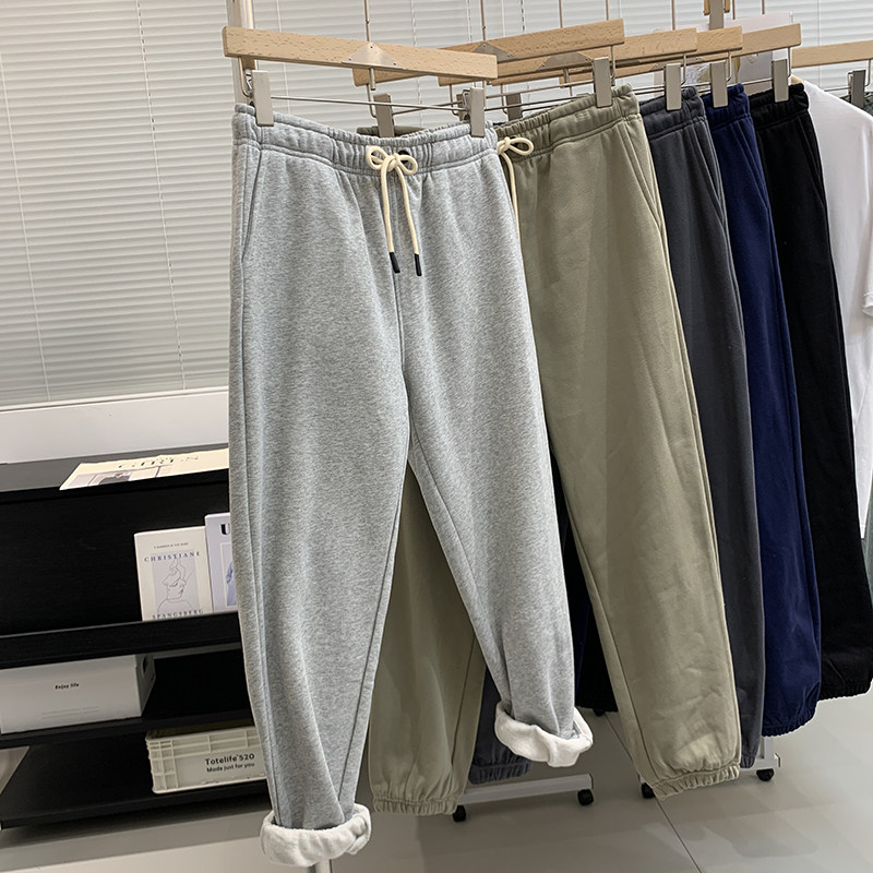 odm公司货磨毛绒+毛圈休闲卫裤