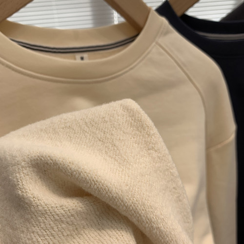 基础百搭磨毛绒套头衫圆领卫衣