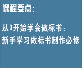新手制作标书视频教程 从0开始学标书制作 电子标书排版视频教程
