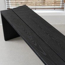 侘寂风白蜡木长条凳家用客厅换鞋凳中式餐椅长板凳实木卧室床尾凳