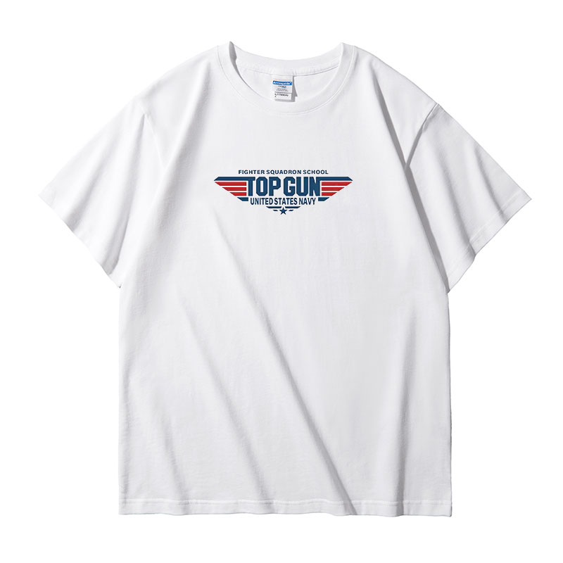 TOPGUN F14雄猫战机 壮志凌云纪念军旅圆领短袖T恤