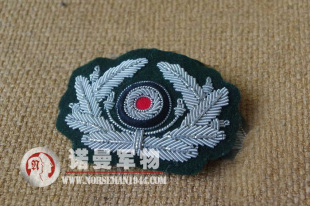 大檐帽用进口手工刺绣帽徽金属丝WH款 和软帽用银丝机织WH帽徽