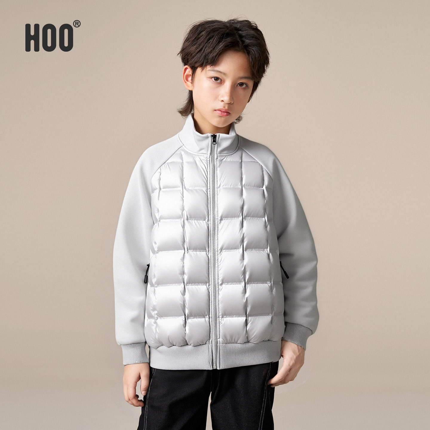 hoo男童羽绒服短款2025冬羽绒服
