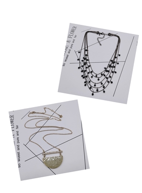 K197夸张质感时尚潮流气质名媛街拍黄铜双面创意金属PD项链女