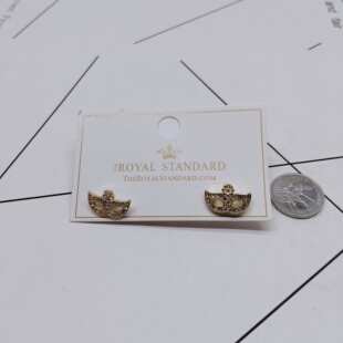 K281夸张质感时尚 女 潮流气质名媛街拍几何中古宫廷创意金属耳环