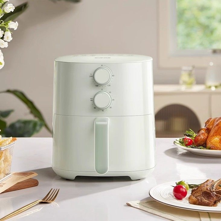 苏泊尔2025新款空气炸锅家用免翻面多功能4.2升大容量炸鸡机蒸汽