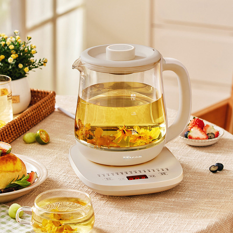 小熊养生壶YSH-E15M3家用多功能办公室小型煮茶器玻璃烧水壶煮茶