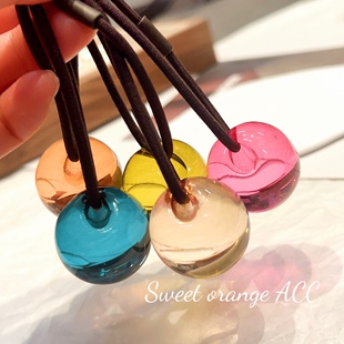 大球球皮筋～韩国高透彩色百搭高弹力头绳丸子头马尾发圈网红同款