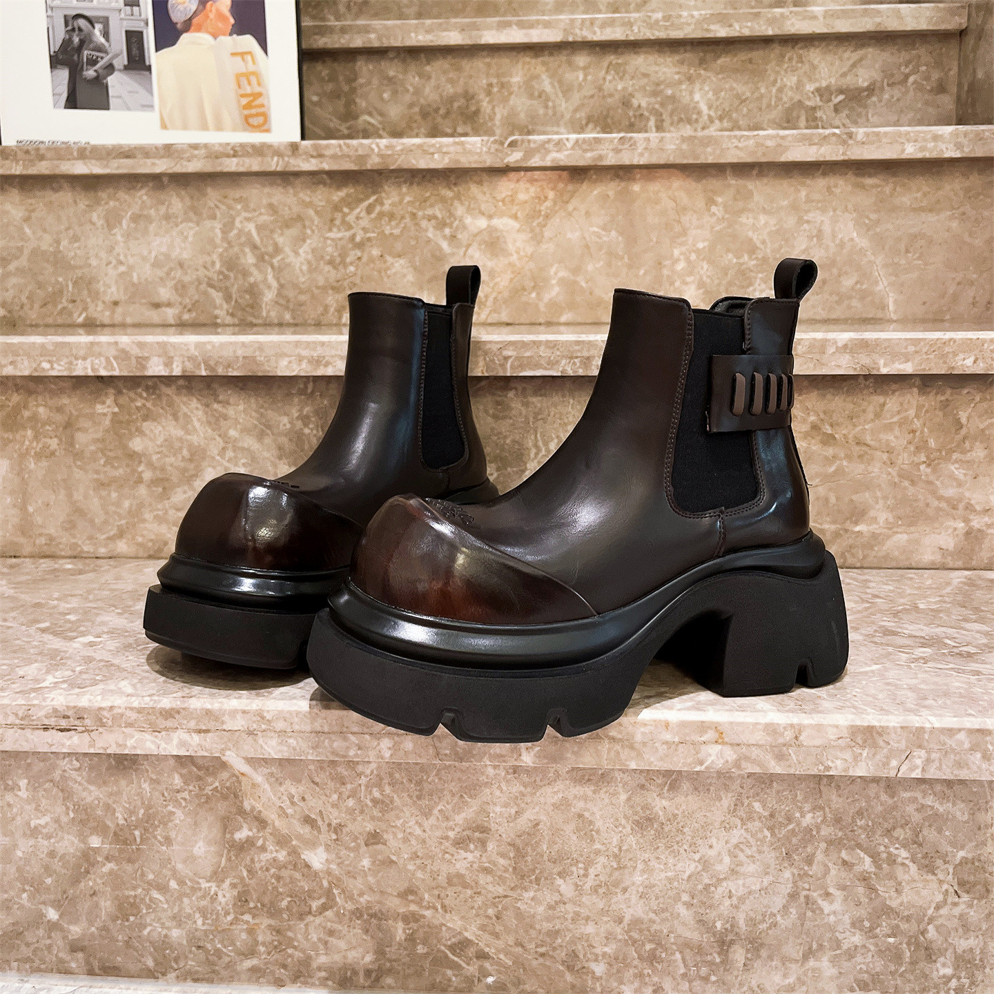 机车靴短靴加绒小个子烟筒靴女鞋