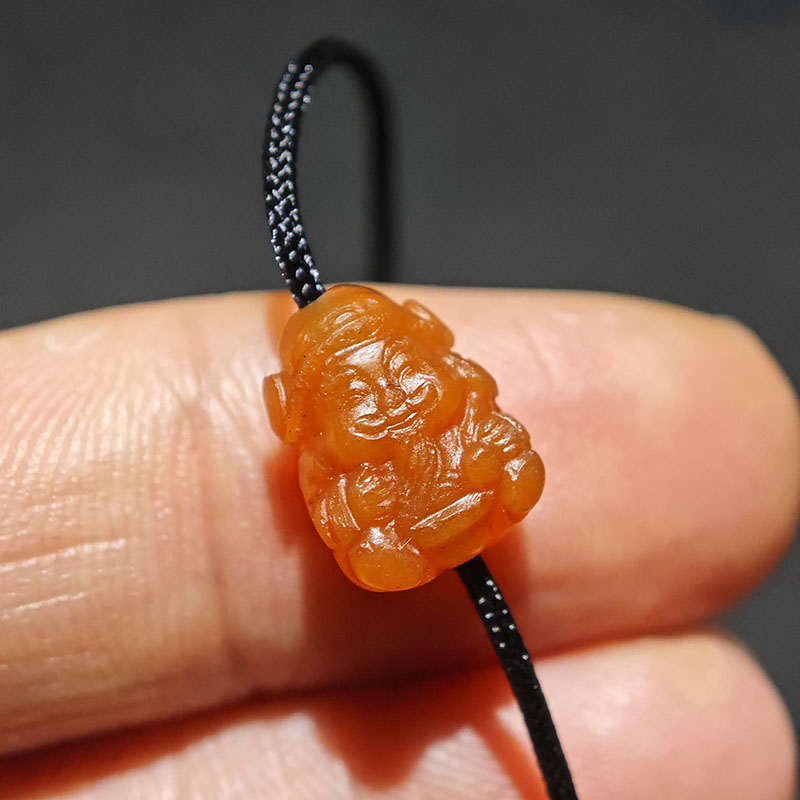 12MM天然保山南红玛瑙小财神