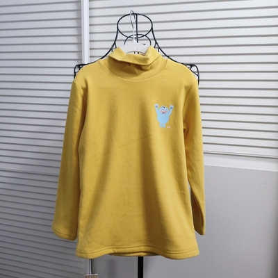 糖古儿童秋冬新款高领加绒打底衫男女童加厚长袖T恤中大童上衣