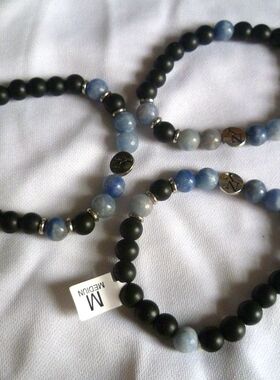 外贸欧美时尚 流行街拍几何百搭女式手链手镯20221017【石头珠子