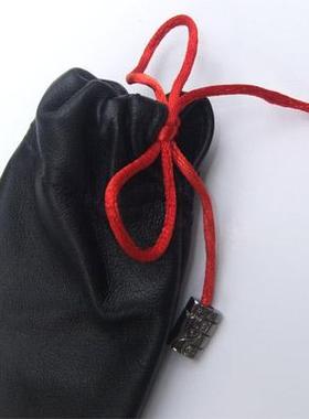 黑色进口头层羊皮真皮笔袋/手机袋/MP3袋/数码相机袋/眼镜袋，小