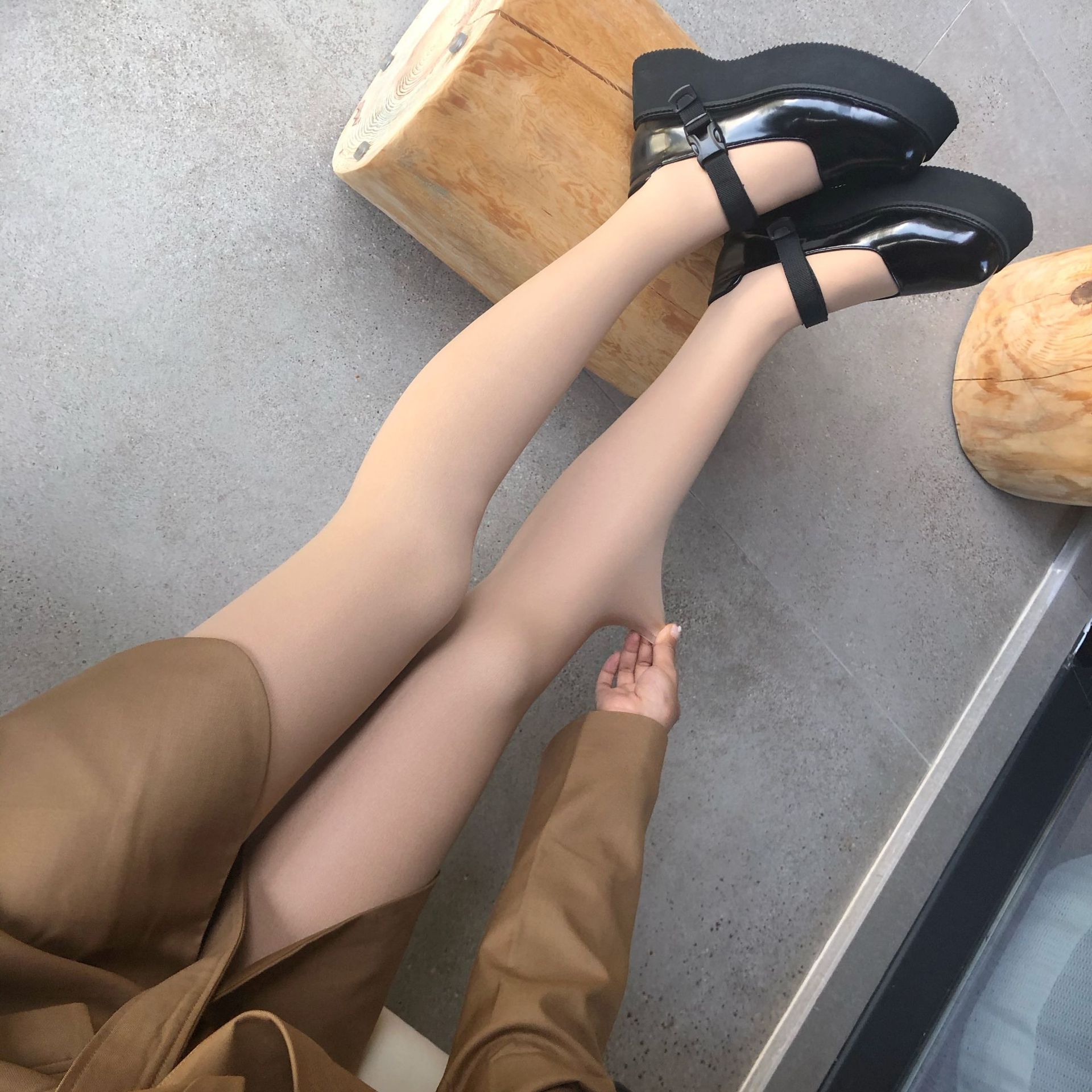 光腿神器丝袜双层裸感加绒空姐