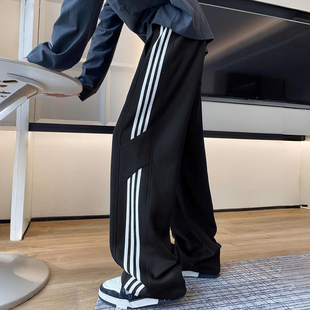 男女夏季 PLAY 运动休闲直筒卫裤 小众潮牌宽松运动长裤 BOBONUS美式