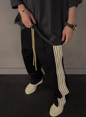 FOG MIKI ESSENTIALS条纹三条杠潮牌高街卫裤休闲宽松长裤男春秋