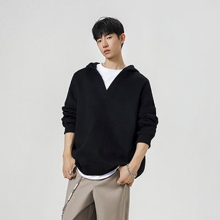 FIDO 重磅宽松潮牌高街休闲情侣V领连帽卫衣男女秋冬 DIDO小众美式