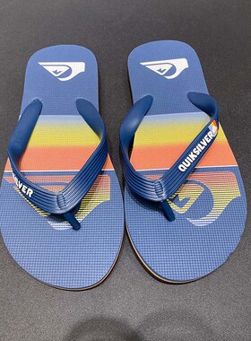 现货Quiksilver2025新款夏季男士橡胶潮牌人字拖冲浪休闲外穿凉拖