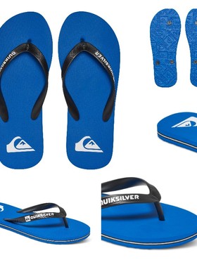 2025年新款沙滩冲浪潮牌男平底速干防滑个性天蓝色橡胶亲子凉拖