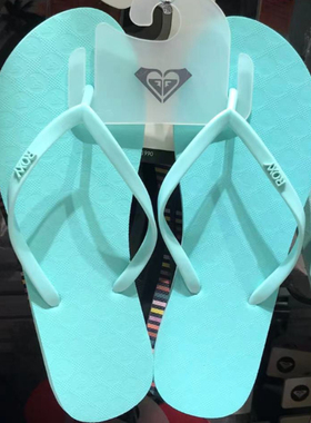 现货ROXY2025夏季新款防滑蓝色凉拖鞋女简约时尚百搭仙女风人字拖