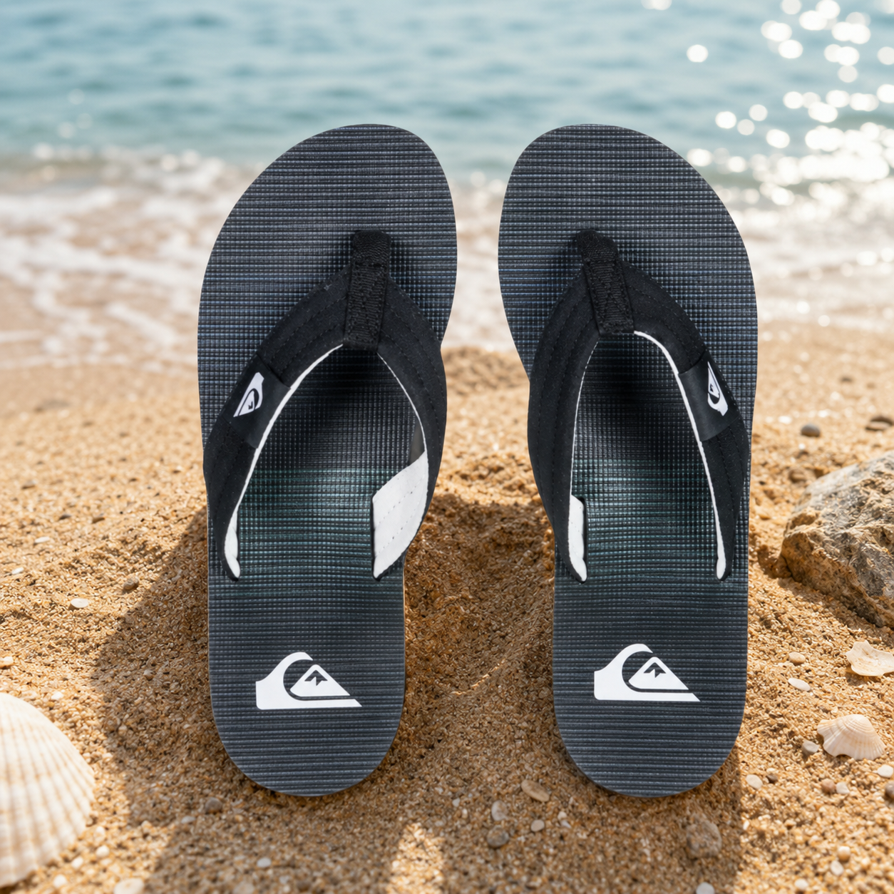 Quiksilver2026年现货夏季男士简约时尚布带户外人字拖时尚凉拖