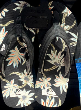 现货Quiksilver2026限量款夏季男士潮牌人字拖冲浪休闲布带凉拖