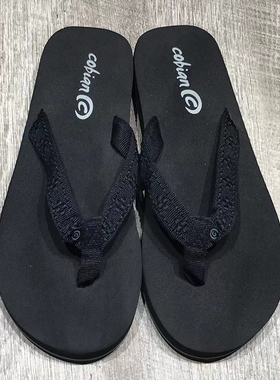 现货cobian2026夏季新款休闲凉拖鞋女士简约百搭厚底户外人字拖