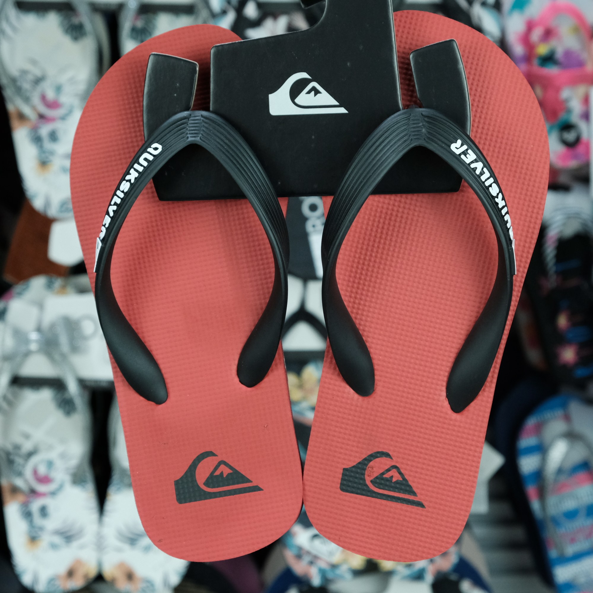 速发包邮Quiksilver2025新款夏季布艺拖鞋儿童速干防滑平跟人字拖