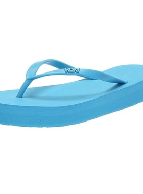 夏日刚需ROXY蓝色厚底人字拖 舒适增高简约设计女士凉拖鞋