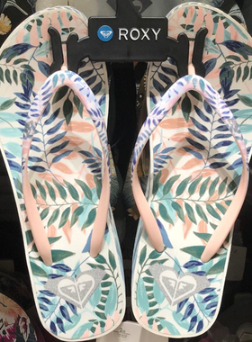 现货ROXY2025夏季新款拖鞋女坡跟简约时尚百搭仙女风人字拖