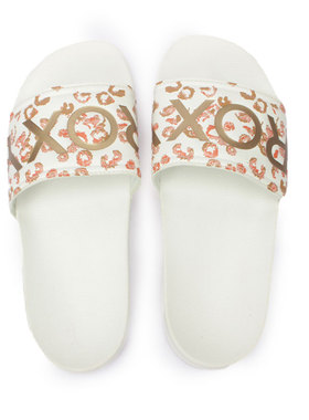 速发ROXY2025年夏季新款白色女士平跟软底防滑耐磨休闲时尚一字拖