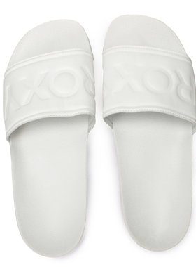 现货包邮纯色原装ROXY2025年新款夏季女士一字拖白色平跟凉拖鞋