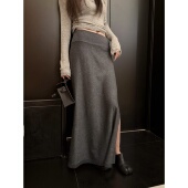 superniniyy 星空裙&布林林显瘦松紧腰侧开叉半身长裙 售完无补清