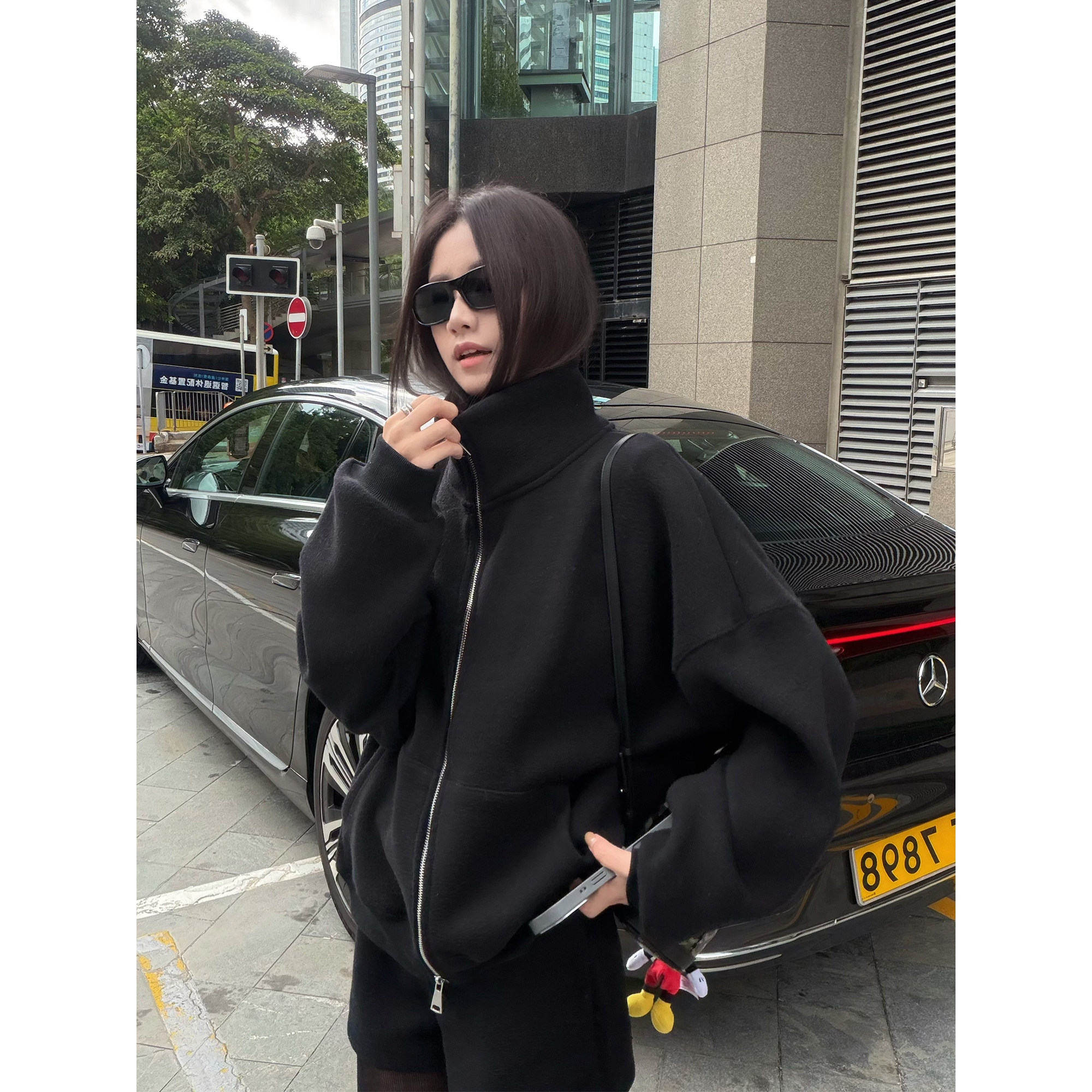 superniniyy 小暖包&软乎乎600g加厚磨毛考拉绒立领极简卫衣外套