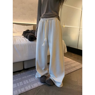 阔腿长裤 &松弛感加厚软糯抽绳休闲卫裤 加绒遛弯神裤 superniniyy