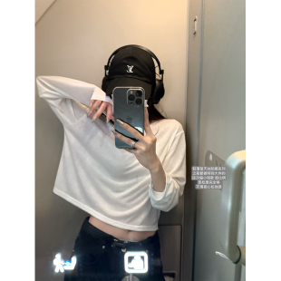 superniniyy T恤上衣夏 凉皮感&黄金比例天丝轻薄显比例防晒衣长袖