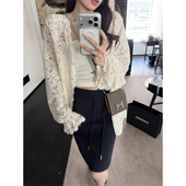 外套开衫 宽松松弛款 春 淡白巧&温柔女主花朵蕾丝开衫 superniniyy