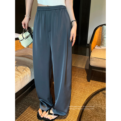 superniniyy 温柔养成记私服高光感瘦瘦裤垂感冰冰凉凉慵懒阔腿裤