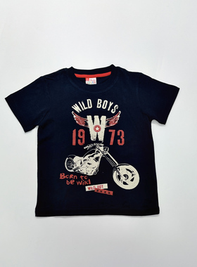 断码清欧美单纯棉品质夏款夏季短袖T恤儿童男孩小汽车图案 K1