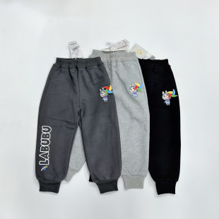 休闲裤 卫裤 加绒裤 新款 150 一体绒奥利绒男童女童运动裤 110 冬款