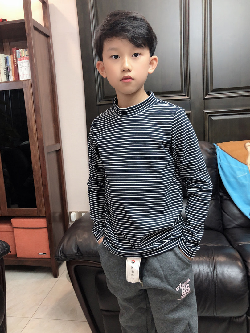 韩国童装牛货男童女童德绒半高领圆领打底长袖T恤秋冬款条纹J5,童装/婴儿装/亲子装,T恤,淘宝优惠券,粉丝福利购,淘宝优惠卷