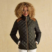 高货英国单数量极少女士秋冬款 精致菱形棉衣棉服