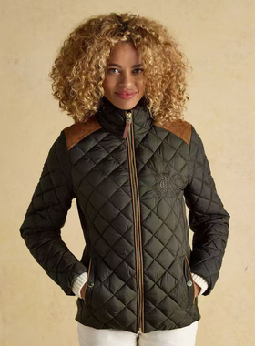 高货英国单数量极少女士秋冬款精致菱形棉衣棉服 E3