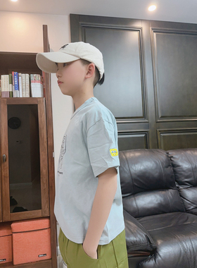 日单纯棉纯色可爱印花夏季短袖T 海绵BAO BAO 120-140码码正N 1