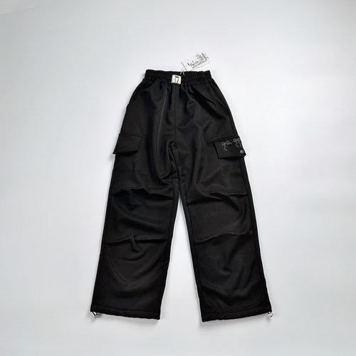 青少年学生一体绒工装休闲长裤