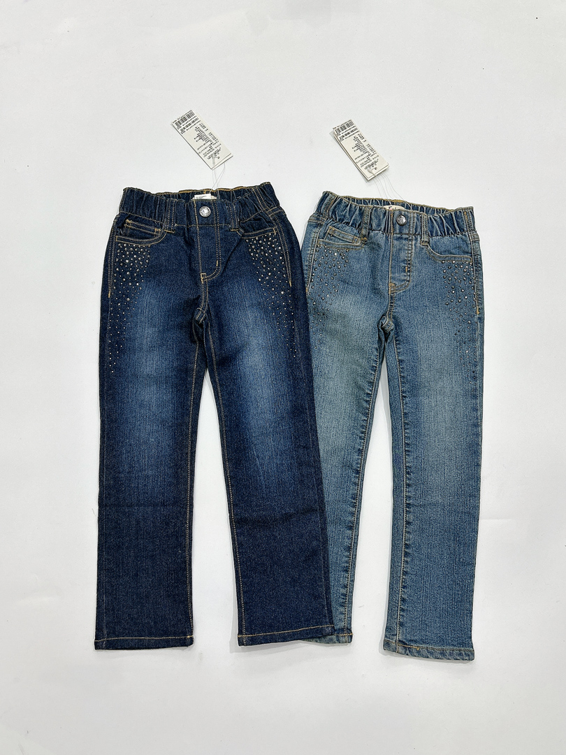 专柜牛货女童双层秋冬儿童牛仔裤