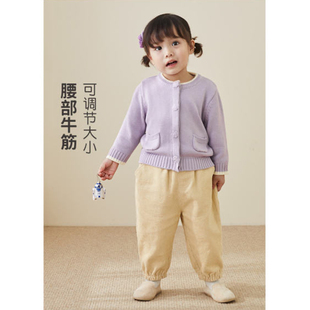 专柜婴童福利日系灯芯绒休闲裤男女童加绒宝宝冬装儿童棉裤i3